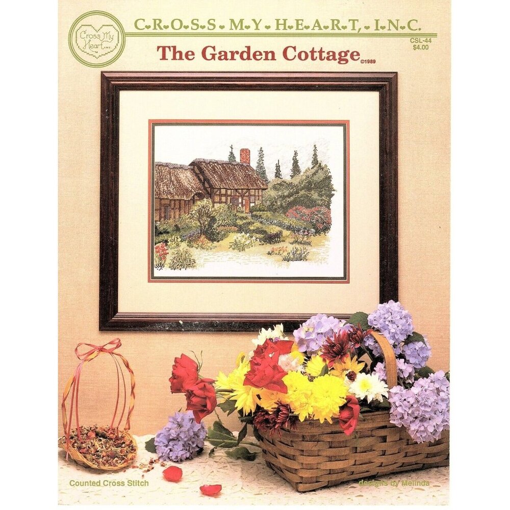 Cross My Heart Inc The Garden Cottage Counted Cross Stitch Pattern Large Print